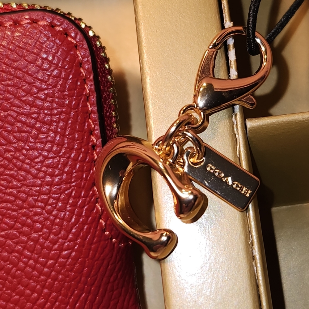 COACH Red Wrislet With Two Charms  NWT - Picture 4 of 9